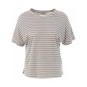 Gestreept Gianna T-shirt in Slub-stof JC Sophie , Gray , Dames