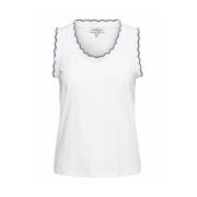 Mouwloze Top Taia &Co Woman , White , Dames