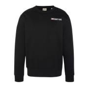 Zwart Logo Print Sweatshirt Schott NYC , Black , Heren