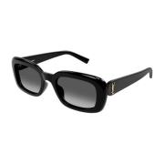 Ovale Monogram Pearl Zonnebril Saint Laurent , Black , Dames