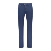 Blauwe Katoenen Chino Broek met Zakken Tramarossa , Blue , Heren