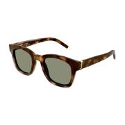 Monogram Unisex Zonnebril Groene Lenzen Saint Laurent , Brown , Unisex