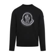 Zwarte Sweatshirt voor Mannen Moncler , Black , Heren