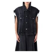 Denim Vest Haikure , Black , Dames