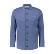 Wollen Overshirt Maurizio Baldassari , Blue , Heren