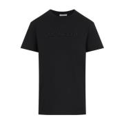 Zwarte T-shirt voor mannen Moncler , Black , Dames