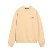 Lichtbeige Sweatshirt met Gros Grain Detail Jacquemus , Beige , Heren