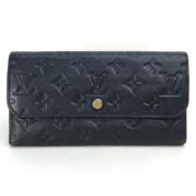 Pre-owned Leather wallets Louis Vuitton Vintage , Blue , Dames