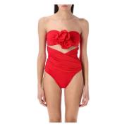 Roze Zij Bustier Badpak Magda Butrym , Red , Dames