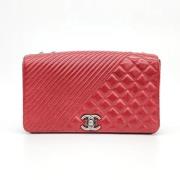 Pre-owned Leather chanel-bags Chanel Vintage , Red , Dames