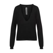 Zwarte Wollen Trui Rick Owens , Black , Dames