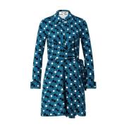 Abstract Patroon Overhemdjurk Diane Von Furstenberg , Blue , Dames