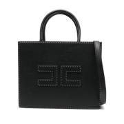 Zwarte Shopper Tas voor Vrouwen Elisabetta Franchi , Black , Dames