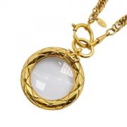 Pre-owned Metal necklaces Chanel Vintage , Yellow , Dames