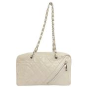 Pre-owned Leather chanel-bags Chanel Vintage , Beige , Dames