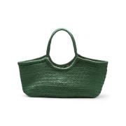 Handgeweven leren tas Groen Dragon Diffusion , Green , Dames