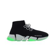 Geveterde Speed 2.0 Sneakers Balenciaga , Green , Heren