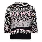 Animal Print Sweatpullover met Kelchkragen Betty Barclay , Multicolor ...