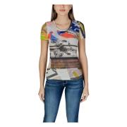 Korte Mouw T-shirt Lente/Zomer Collectie Desigual , Multicolor , Dames