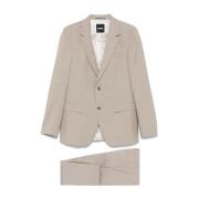 Luxe Beige Pak voor Mannen Hugo Boss , Beige , Heren