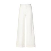 Wijde pasvorm fluwelen broek Hugo Boss , White , Dames