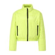 Neon gewatteerde jas met labeldetails Hugo Boss , Green , Heren