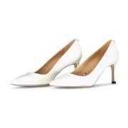 Elegante leren pumps met puntige neus Hugo Boss , White , Dames