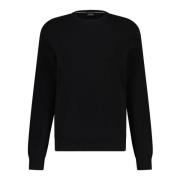 Fijngebreide Pullover Regular-Fit Ronde Hals Hugo Boss , Black , Heren