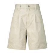 Hoge taille katoenen shorts met stijlvolle details Isabel Marant , Bei...