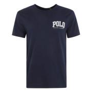 Aangepaste Slim Fit Katoenen T-shirt Polo Ralph Lauren , Blue , Heren