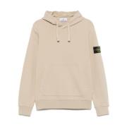 Compass Sweatshirt met Ecru Capuchon Stone Island , Beige , Heren