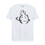 Witte Crew Neck T-shirts en Polos Vivienne Westwood , White , Heren