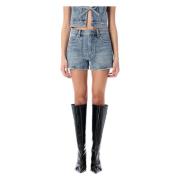 Kristal High Waisted Timmerman Shorts Alexander Wang , Blue , Dames