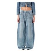 Stijlvolle Oversized Ronde Lage Taille Jeans Alexander Wang , Blue , D...