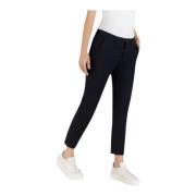 Donkerblauwe Chino Broek met Omslag MAC , Black , Dames