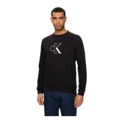 Crew Neck Sweatshirt Calvin Klein Jeans , Black , Heren