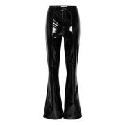 Zwarte Flared Broek Hoge Taille Gestuz , Black , Dames