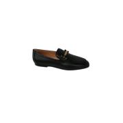 Zwarte platte schoenen met leren details Tod's , Black , Dames