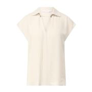 Blouse met kettingdetail Patrizia Pepe , Beige , Dames