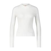 Geribbeld shirt met ronde hals Hugo Boss , White , Dames