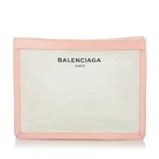 Pre-owned Canvas clutches Balenciaga Vintage , White , Dames