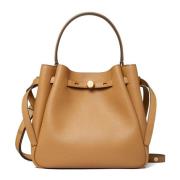 Bruin Leren Schoudertas Tory Burch , Brown , Dames