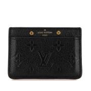 Pre-owned Leather wallets Louis Vuitton Vintage , Black , Dames