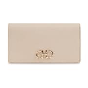 Leren portemonnee Salvatore Ferragamo , Beige , Dames