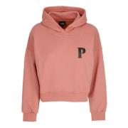 Korte hoodie met logoborduursel Propaganda , Pink , Dames