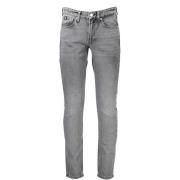 Grijze Katoenen Slim Taper Jeans Calvin Klein , Gray , Heren