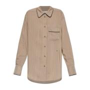 Gestreept shirt Victoria Beckham , Beige , Dames