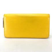 Pre-owned Leather wallets Louis Vuitton Vintage , Yellow , Dames