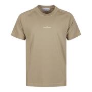 Casual Katoenen T-shirt Stone Island , Beige , Heren