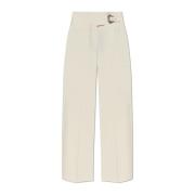 Broek met riem Versace Jeans Couture , Beige , Dames